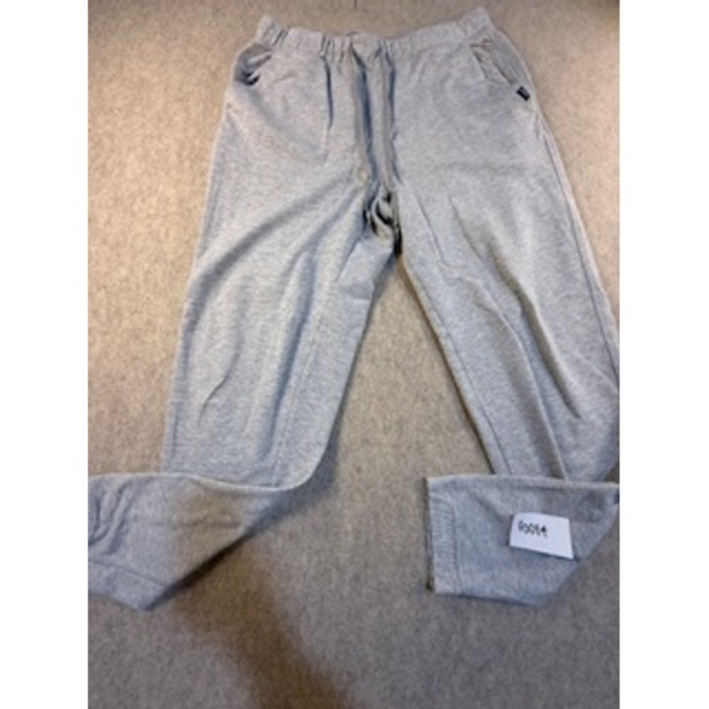 Eddie Bauer Mens Heather Gray Jogger Sweatpants Zip Pockets Drawstring XL